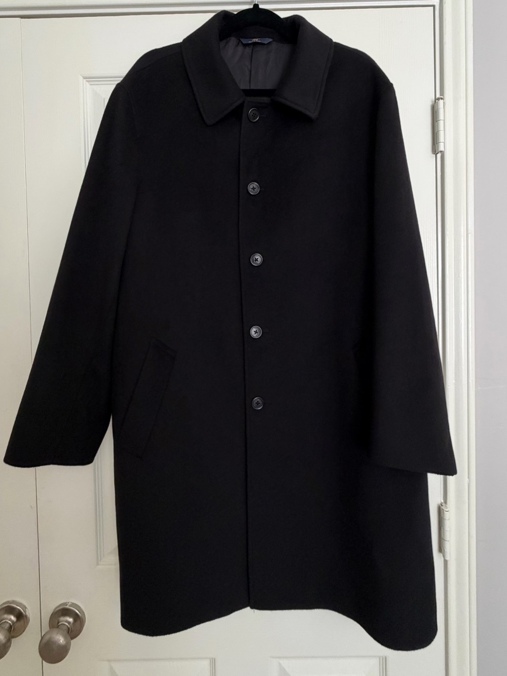 Brooks Brothers Black Men's Wool Pea Coat